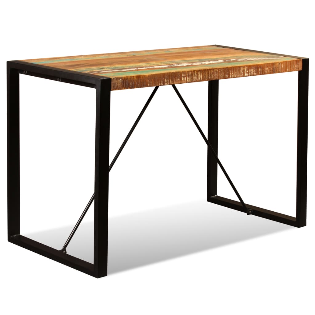 Mesa De Comedor De Madera Maciza Reciclada 120 Cm_4