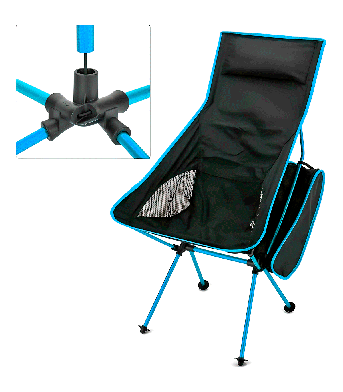 Silla Ultraligera Respaldo Alto Desmontable Aluminio_4