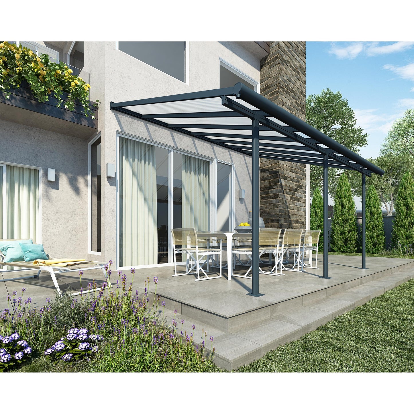 Pérgola anexa Feria 434x299 cm 