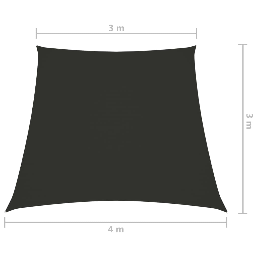 Vidaxl Toldo De Vela Trapezoidal Tela Oxford Gris Antracita 3/4x3 M_2