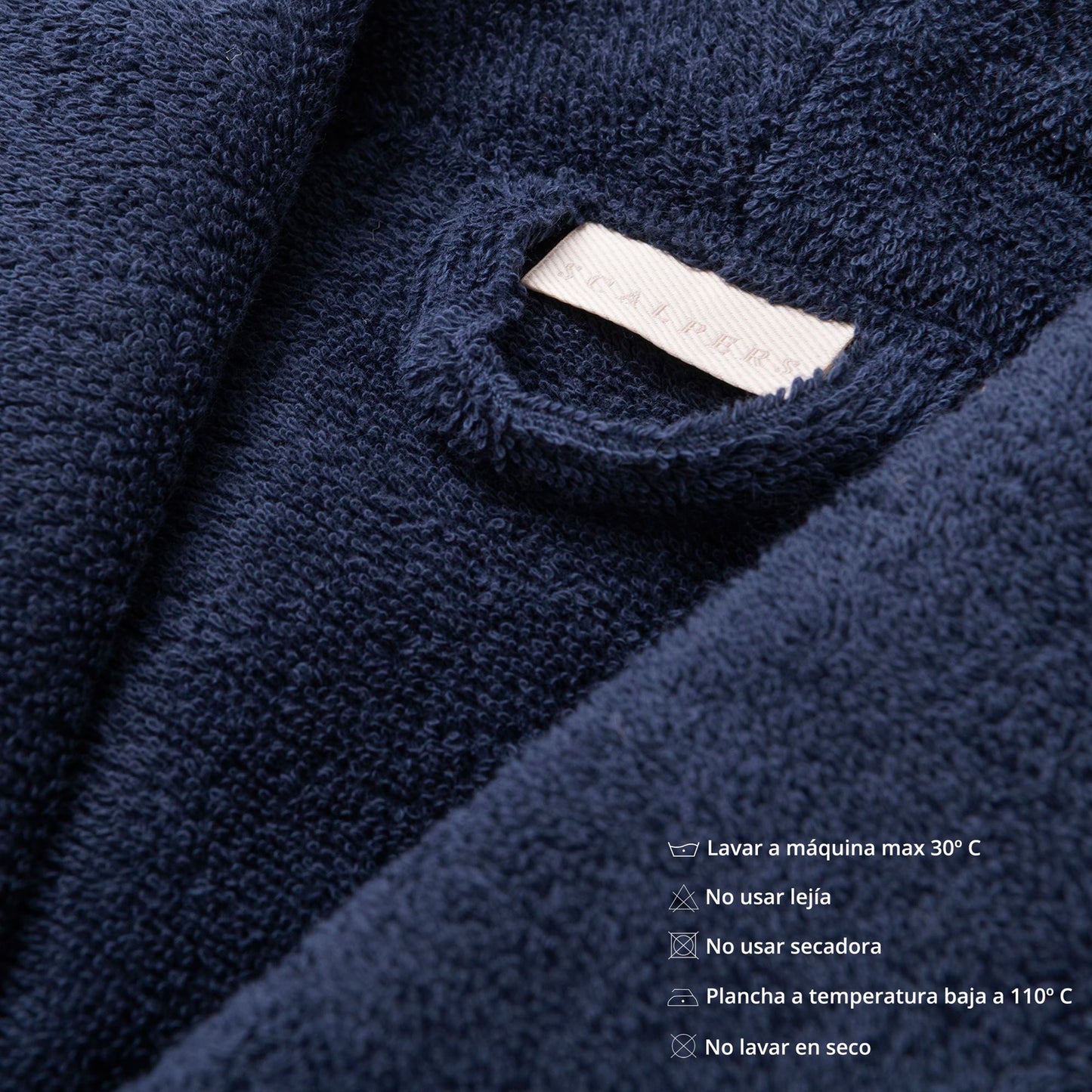 Albornoz S/m 100% Algodón 360gsm Navy Scalpers Home_4