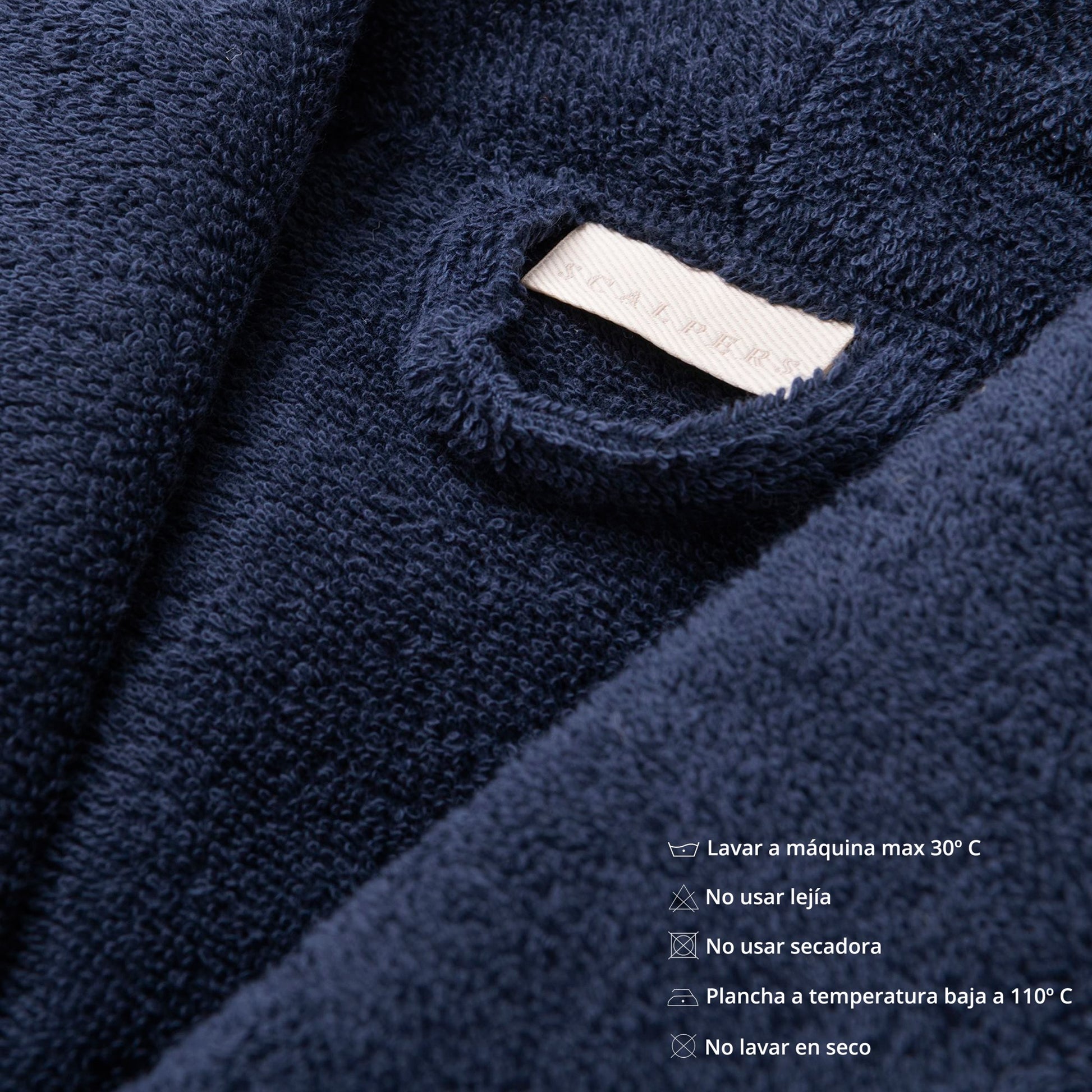 Albornoz S/m 100% Algodón 360gsm Navy Scalpers Home_4