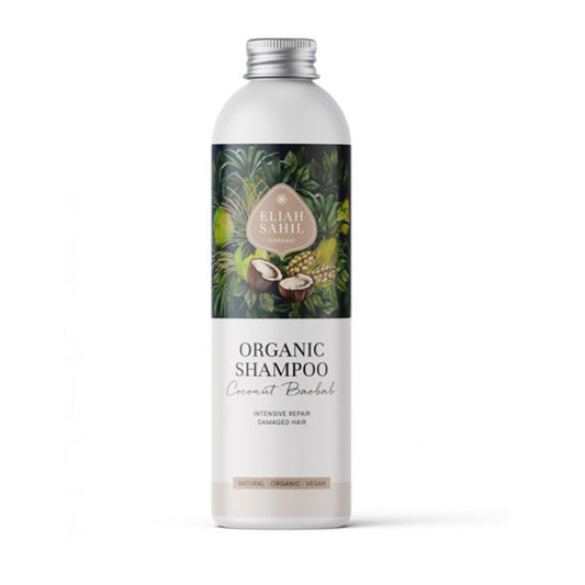 Champô líquido de coco e embondeiro, Eliah Sahil, 230 ml.