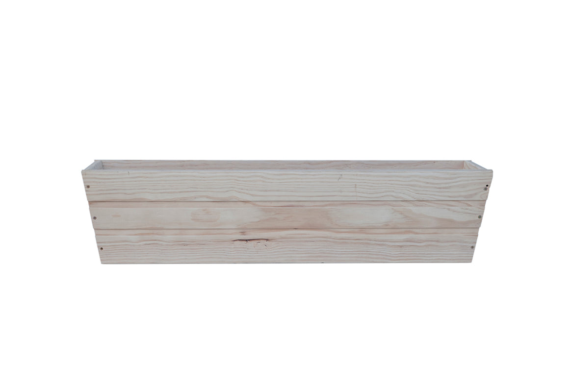 Jardinera De Balcon Recta De Madera Natural De 80 X 20 X 19,5 Cm 18l + Bolsa Geotextil_1