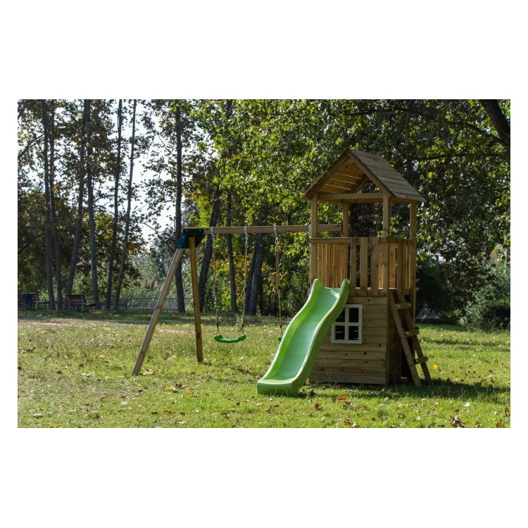 Parque Infantil Masgames Tibidabo Xl Con Casita Y Columpio Individual._2