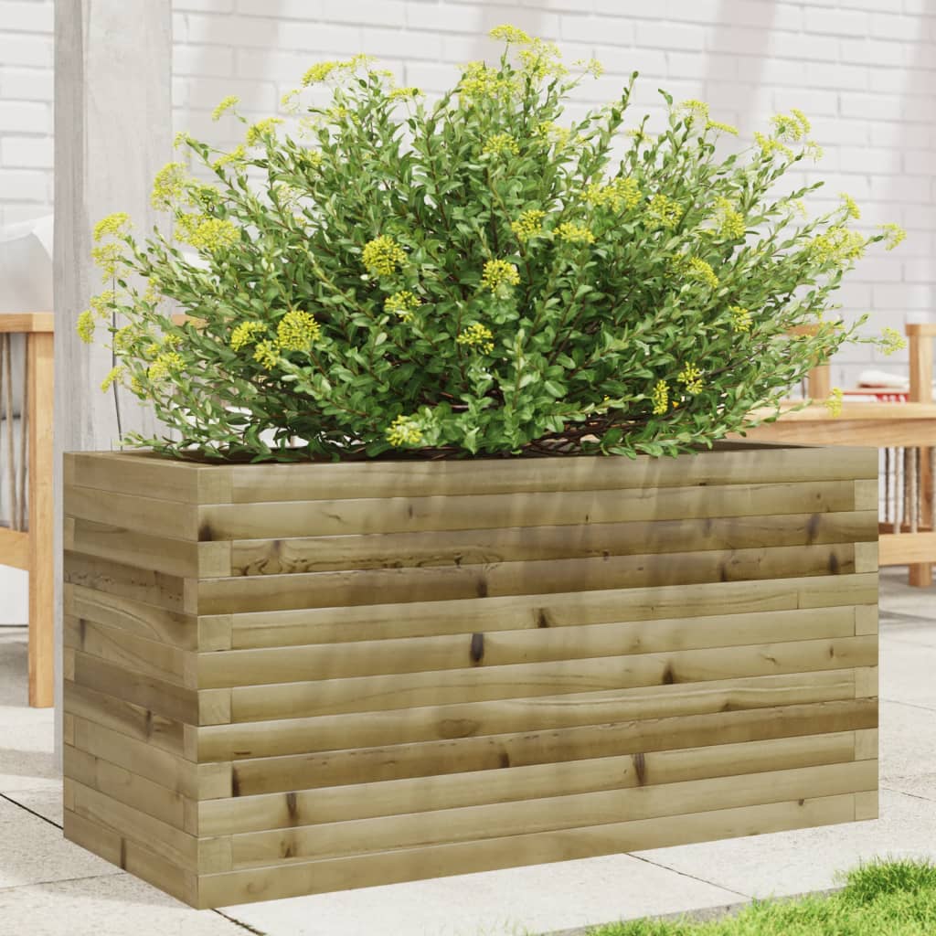 Jardinera Madera De Pino Impregnada 90x40x45,5 Cm_1