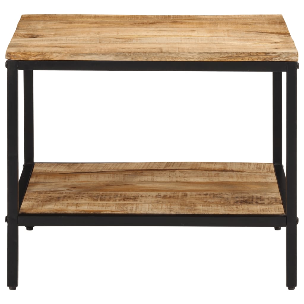 Mesa De Centro De Madera Maciza De Mango Rugosa 55x55x45 Cm_0