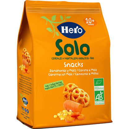 Snacks Biológicos de Cenoura e Milho 40g - Hero Solo