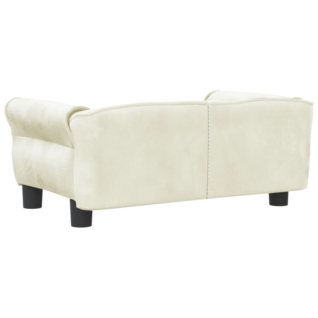 Cama Para Perros De Terciopelo Crema 70x45x30 Cm / Vetonek_4