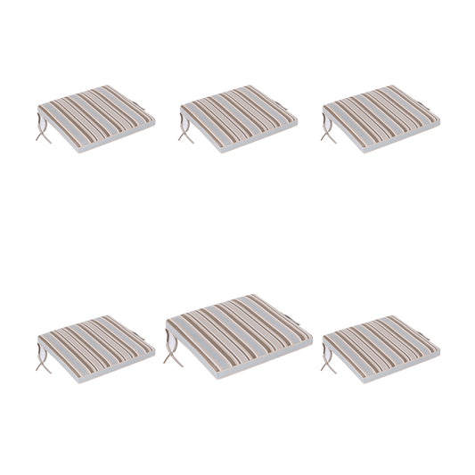 Pack 6 Cojines Para Sillas Y Sillones De Jardín Color Lux Estampado A Rayas, Tamaño 44x44x5 Cm, Repelente Al Agua, Desenfundable_0