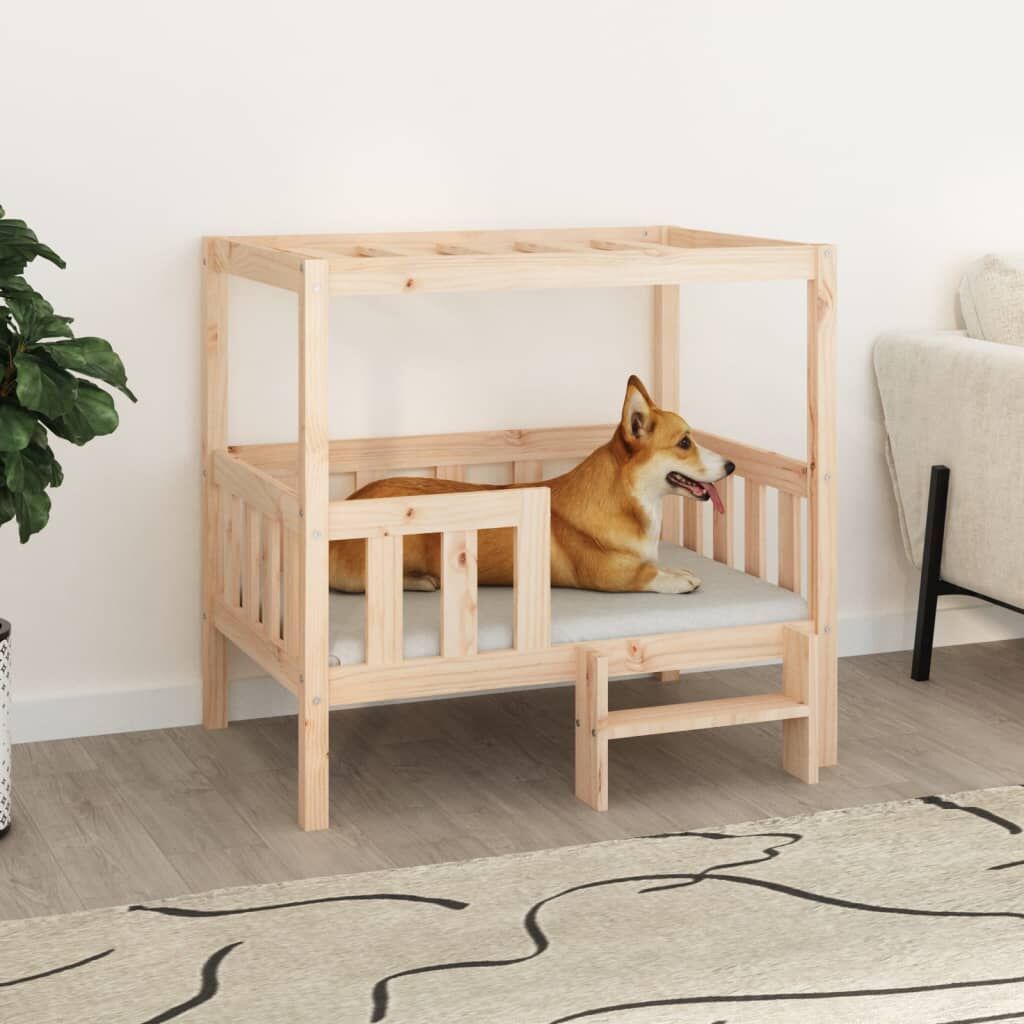 Vidaxl Cama Para Perros Madera Maciza De Pino 95,5x73,5x90 Cm_1