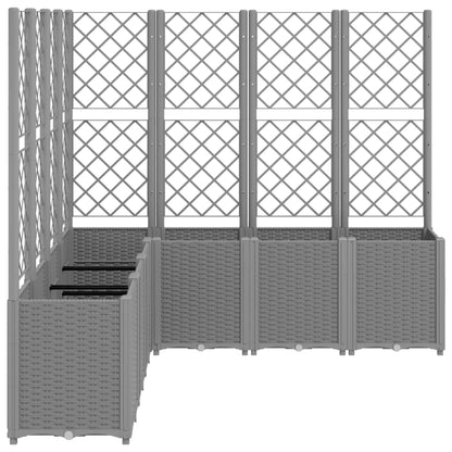 Jardinera Con Enrejado Pp Gris Claro 160x160x140 Cm_3
