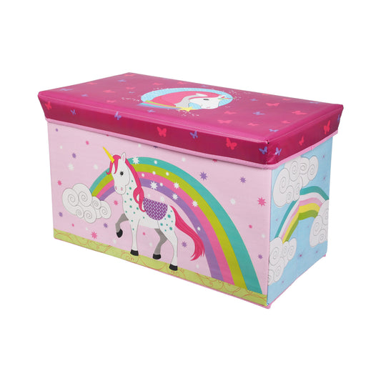 Well Home Caja De Almacenamiento Mds Con Tela No Tejida, Diseño Unicornio 60x30x35cm_0