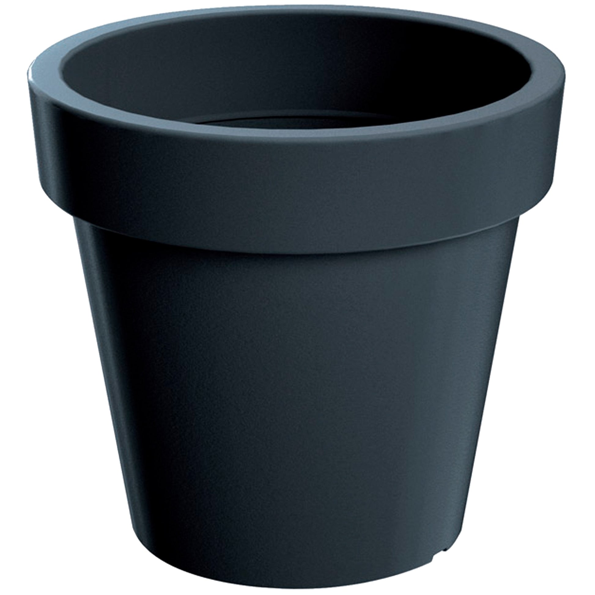 Maceta De Plastico Lofly En Color Antracita 15,8 (largo) X 15,8 (ancho) X 14,4 (alto) Cm_0