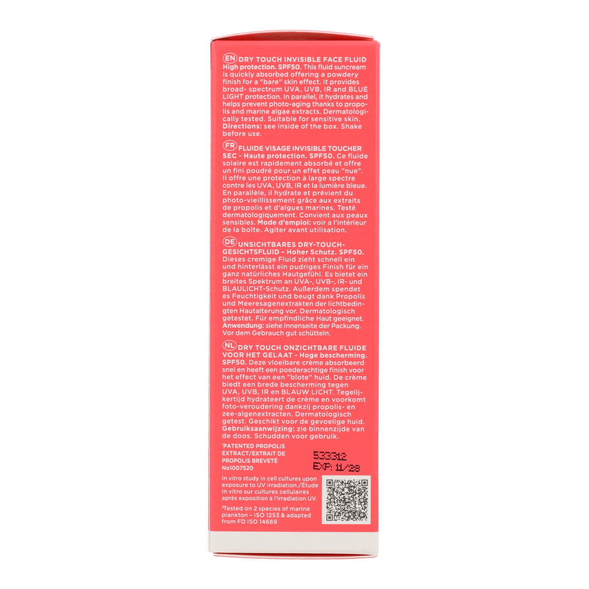Protector Solar Facial Fluido Invisible Toque Seco SPF50 - APIVITA - 50 ml