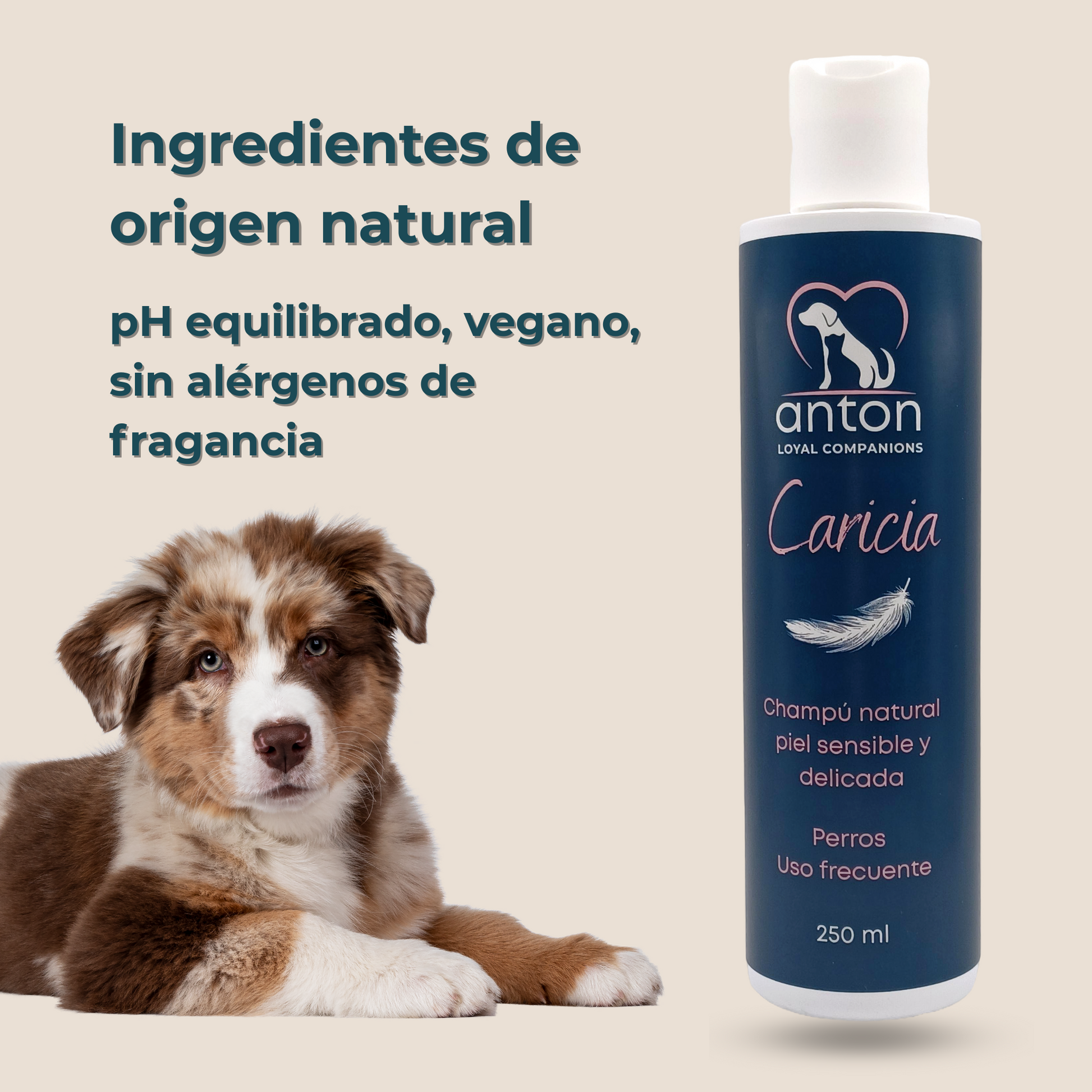 Champú Natural Para Perros “caricia” - Pack Ahorro -  2x250 Ml