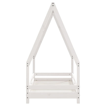 Vidaxl Estructura De Cama Para Niños Madera De Pino Blanco 70x140 Cm_3