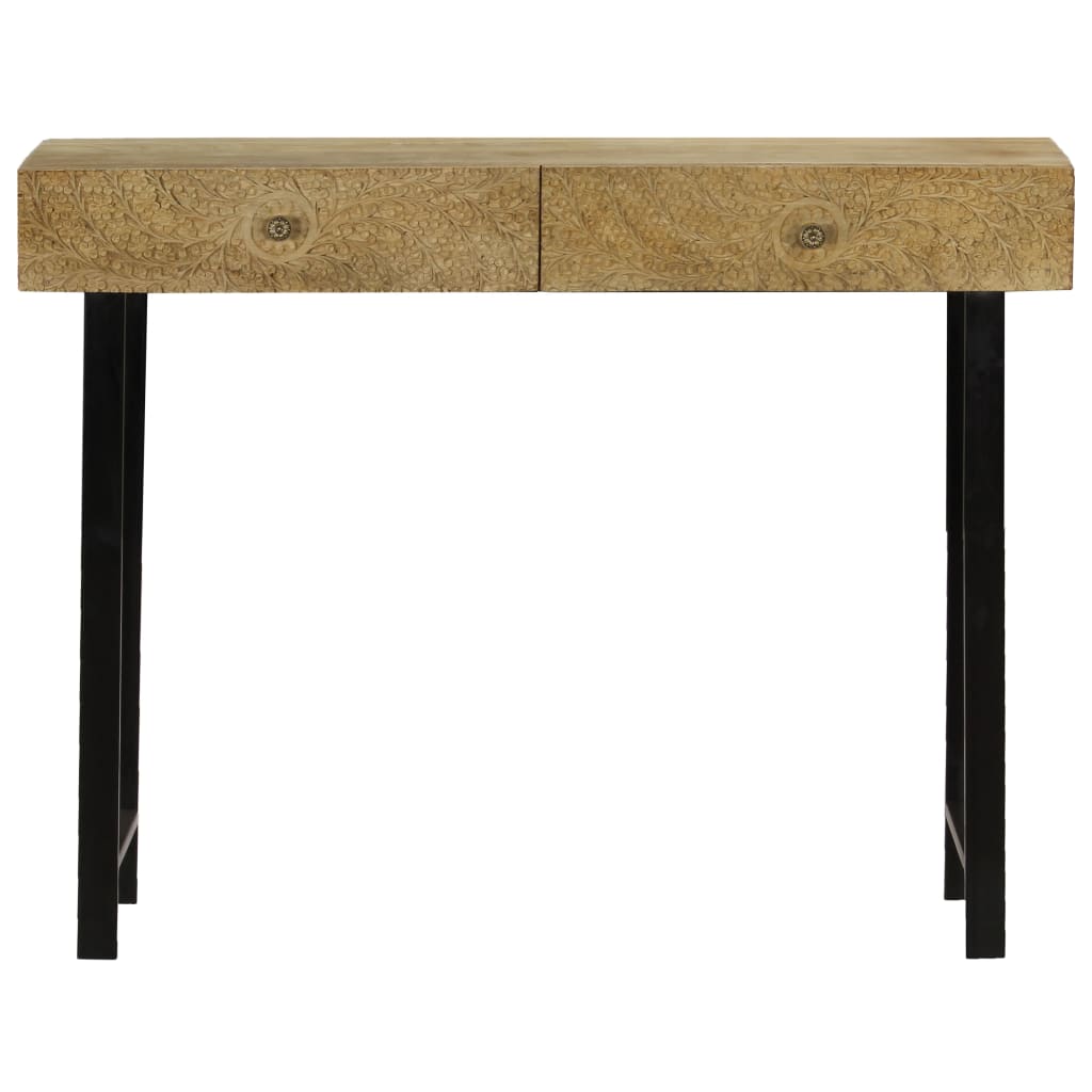 Mesa Consola De Madera Maciza De Mango 102x30x79 Cm_1