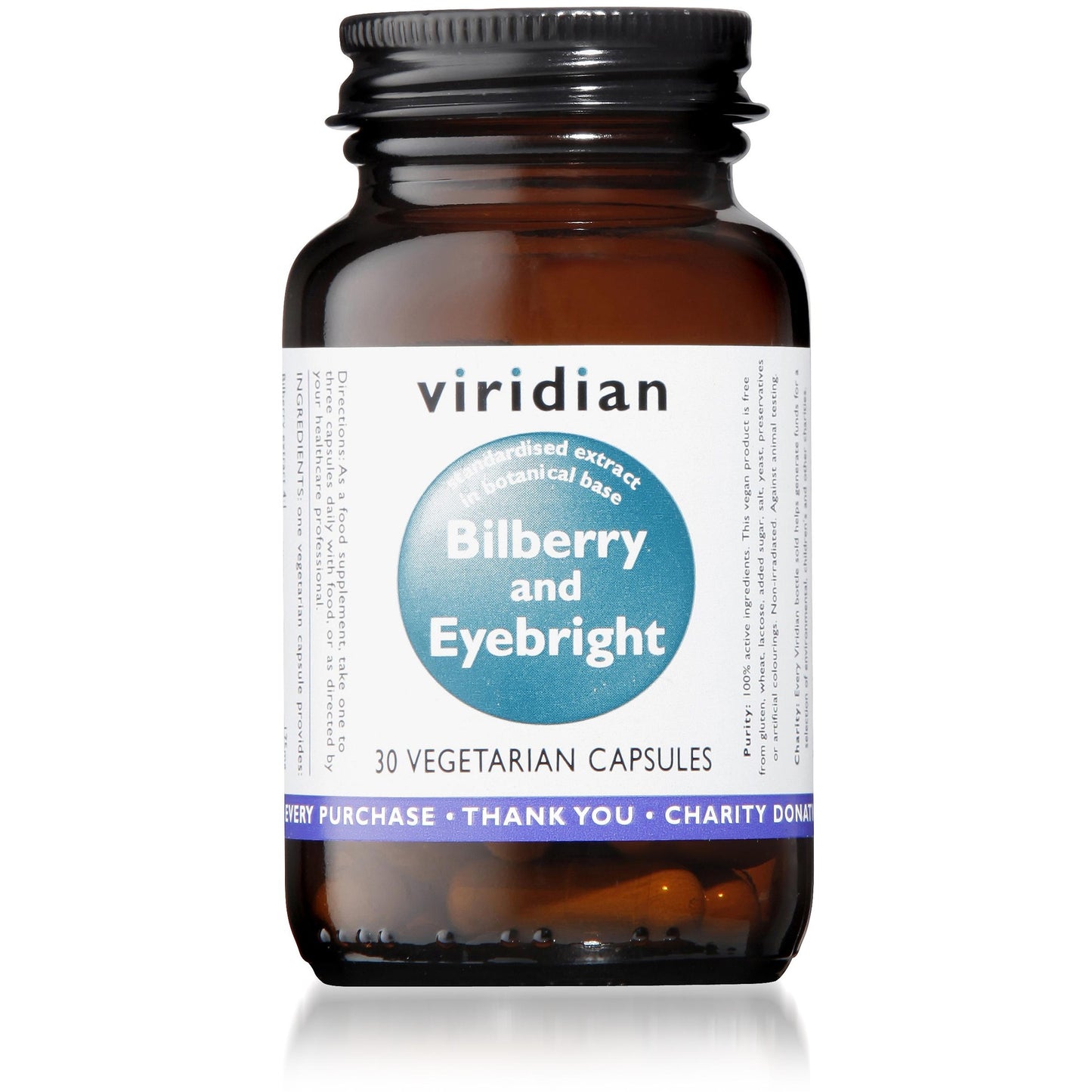 Mirtilo e Eufrásia 30 Cápsulas Vegetais Viridian