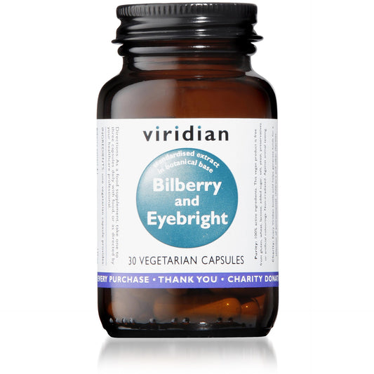 Mirtilo e Eufrásia 30 Cápsulas Vegetais Viridian