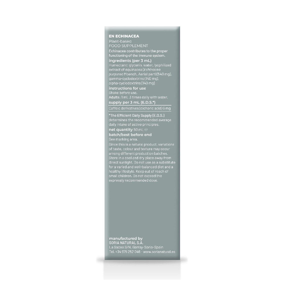 Embalagem 2X Extrato de Equinácea Soria Natural, 50 ml