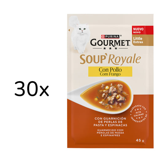 Pack 32 x Sopa GOURMET Nature's Creations com guarnição natural de frango e vegetais 40 g