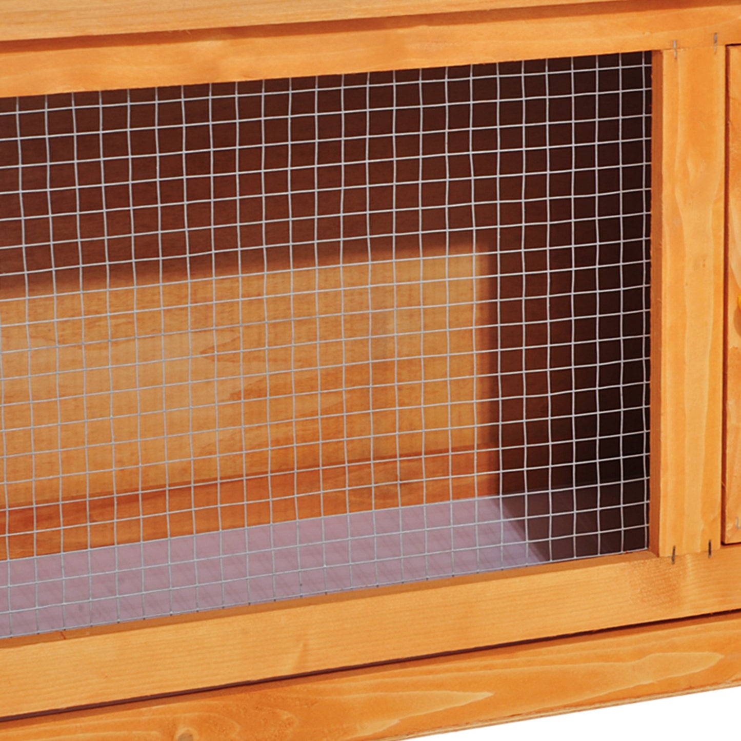 Pawhut Conejera Exterior Con Bandeja Extraíble Techo Asfáltico 90x45x65cm_3
