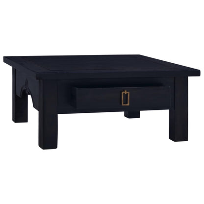 Mesa De Centro Madera Maciza Caoba Café Negro Claro 68x68x30 Cm_1