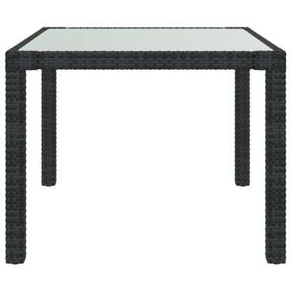 Juego De Comedor Exterior 3 Pzas Con Cojines Ratán Negro / Vetonek_3