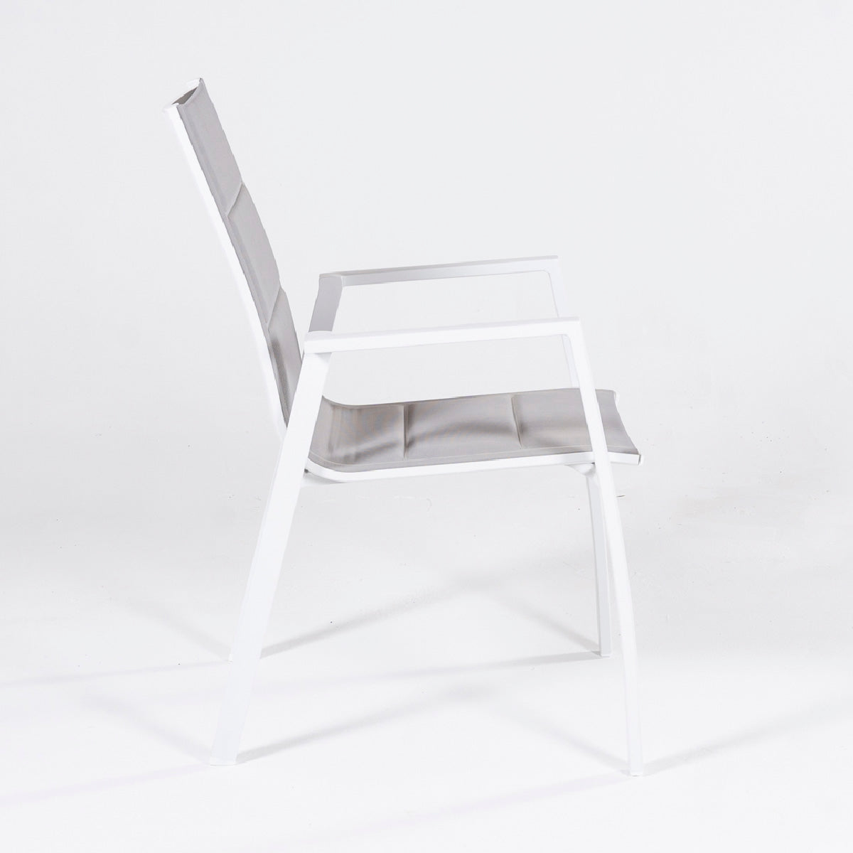 Pack 2 Sillones Para Terraza, Acolchados Y Apilables, Aluminio Y Textilene, Color Blanco, 57x69x94 Cm_3