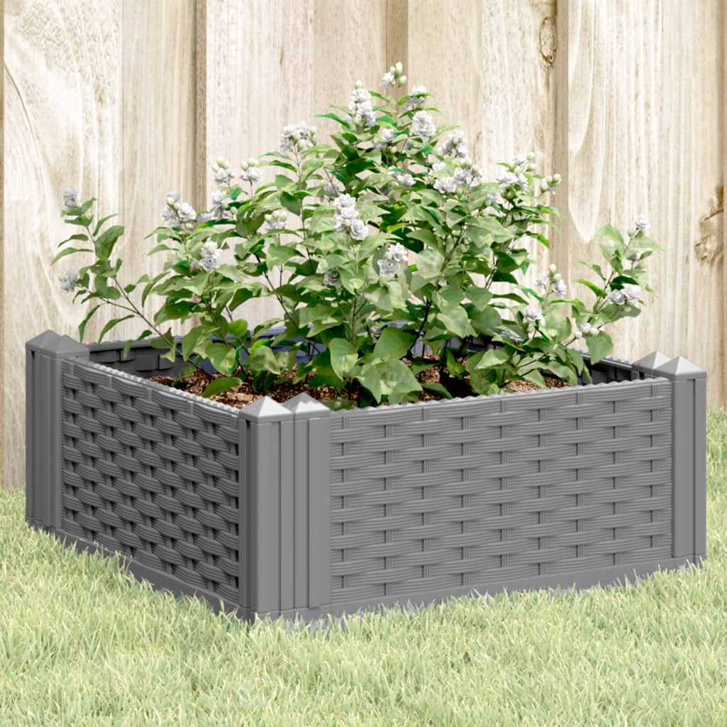 Jardinera Con Clavijas Pp Gris Claro 42,5x42,5x28,5 Cm_1