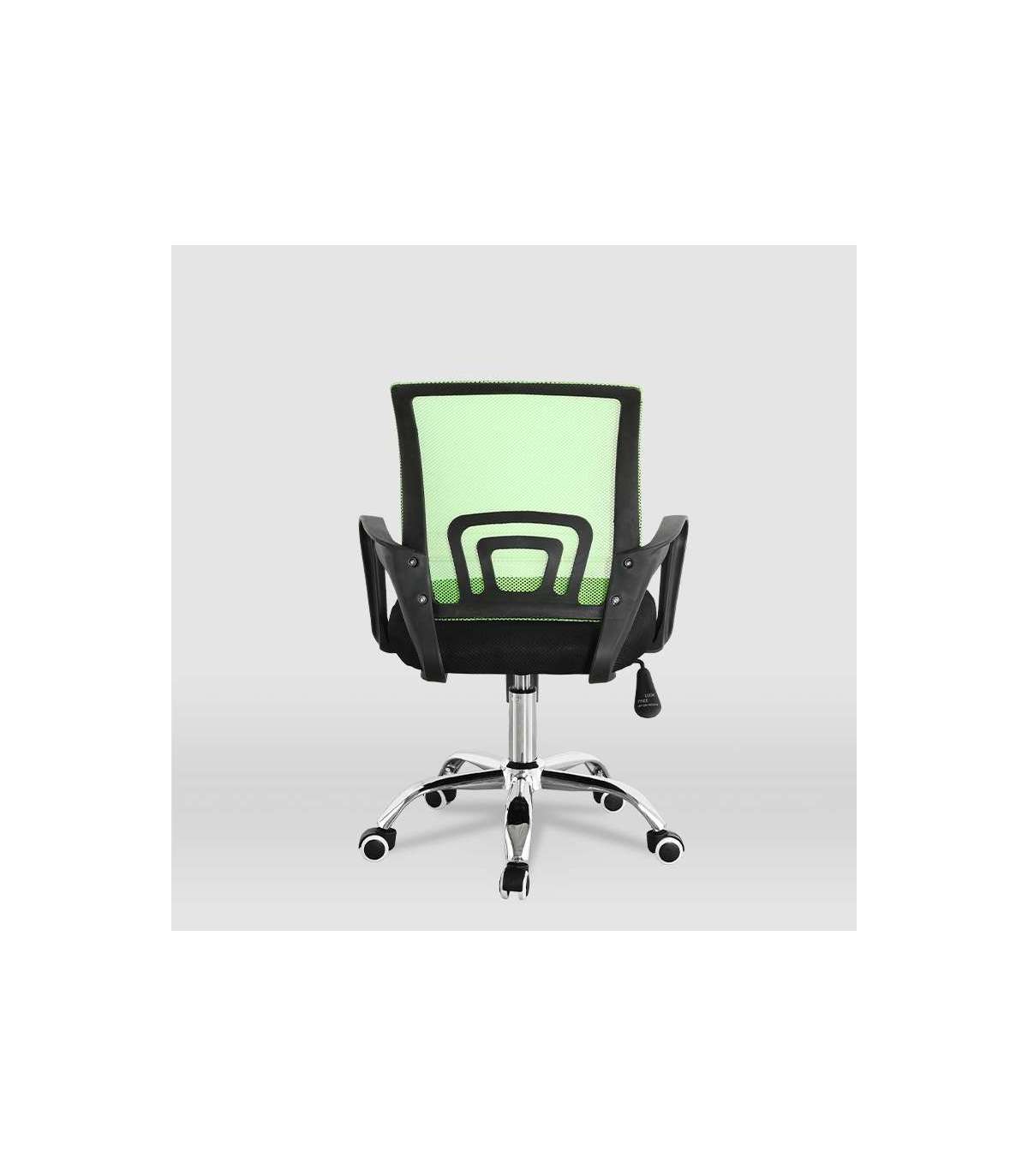 Silla De Estudio Juvenil Martina En Verde Y Negro. Alto: 88-98, Ancho: 57, Fondo: 53.5_2