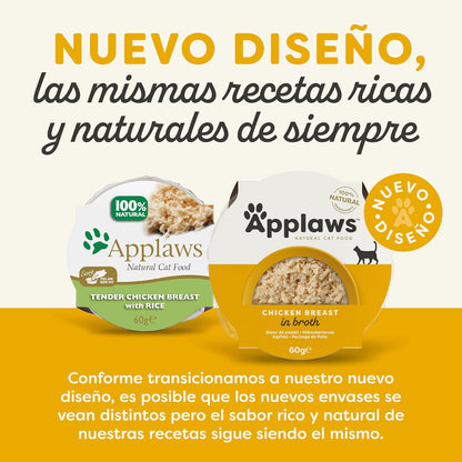 Applaws Cat Peito de Frango e Arroz em Pote para Gatos 60 gr