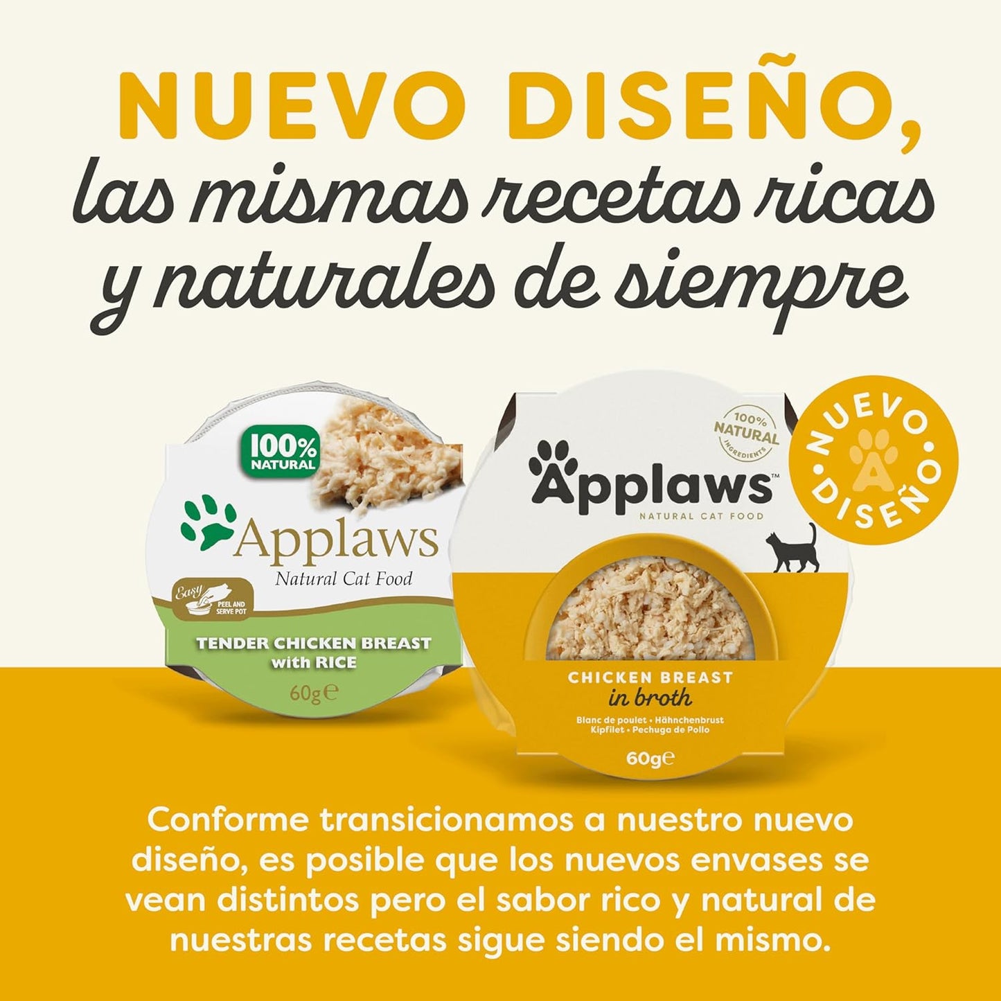 Applaws Cat Frango Peito e Arroz Pote para gatos 60 g