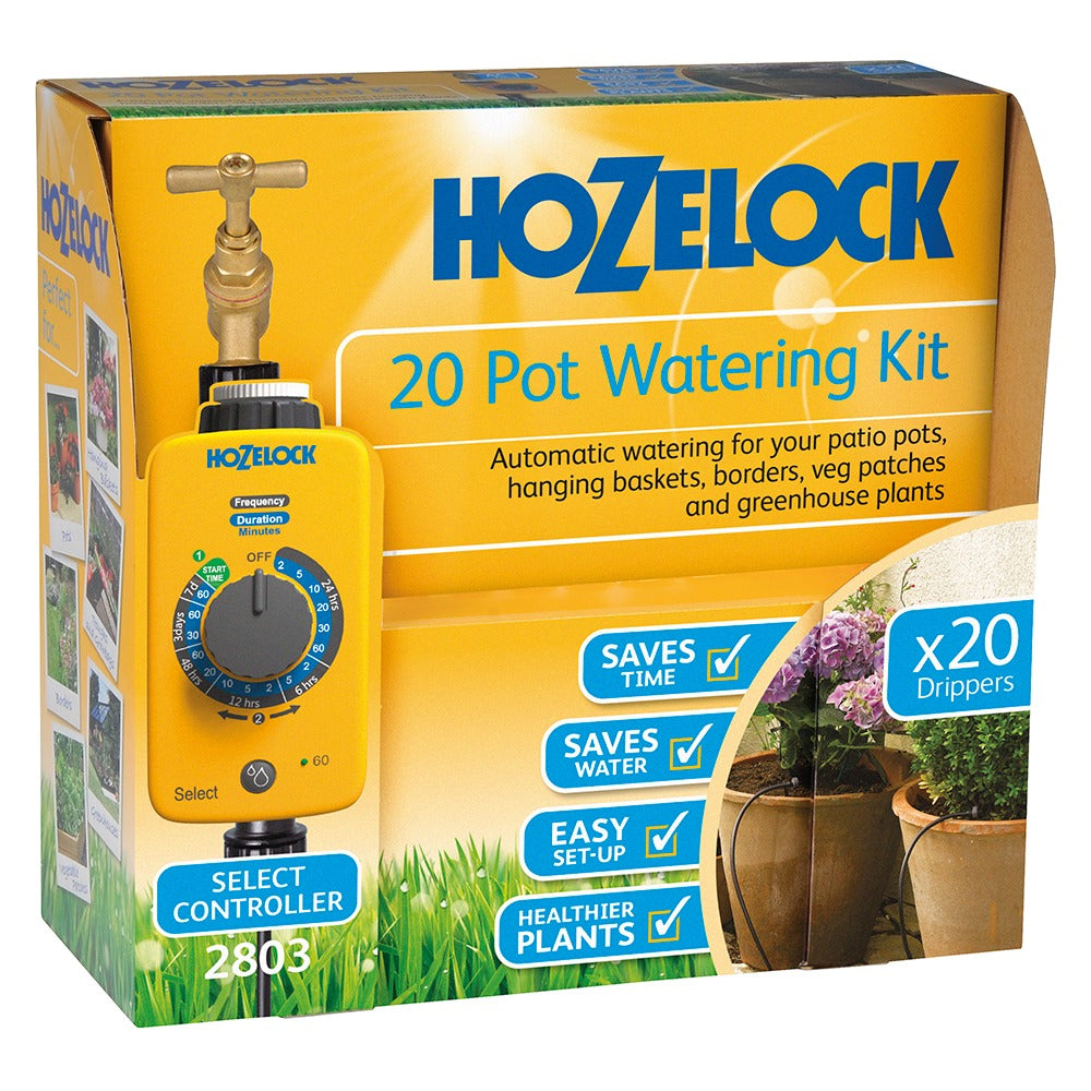 Kit de rega gota-a-gota Hozelock com 20 vasos