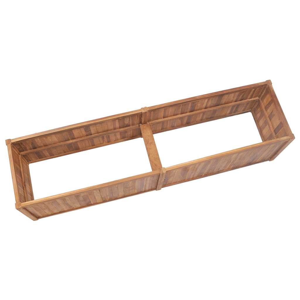 Arriate De Madera Maciza De Teca 200x50x50 Cm_2
