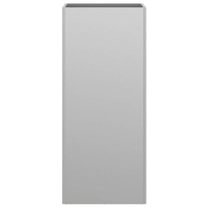 Jardinera De Acero Galvanizado Plateado 32x29x75 Cm_5