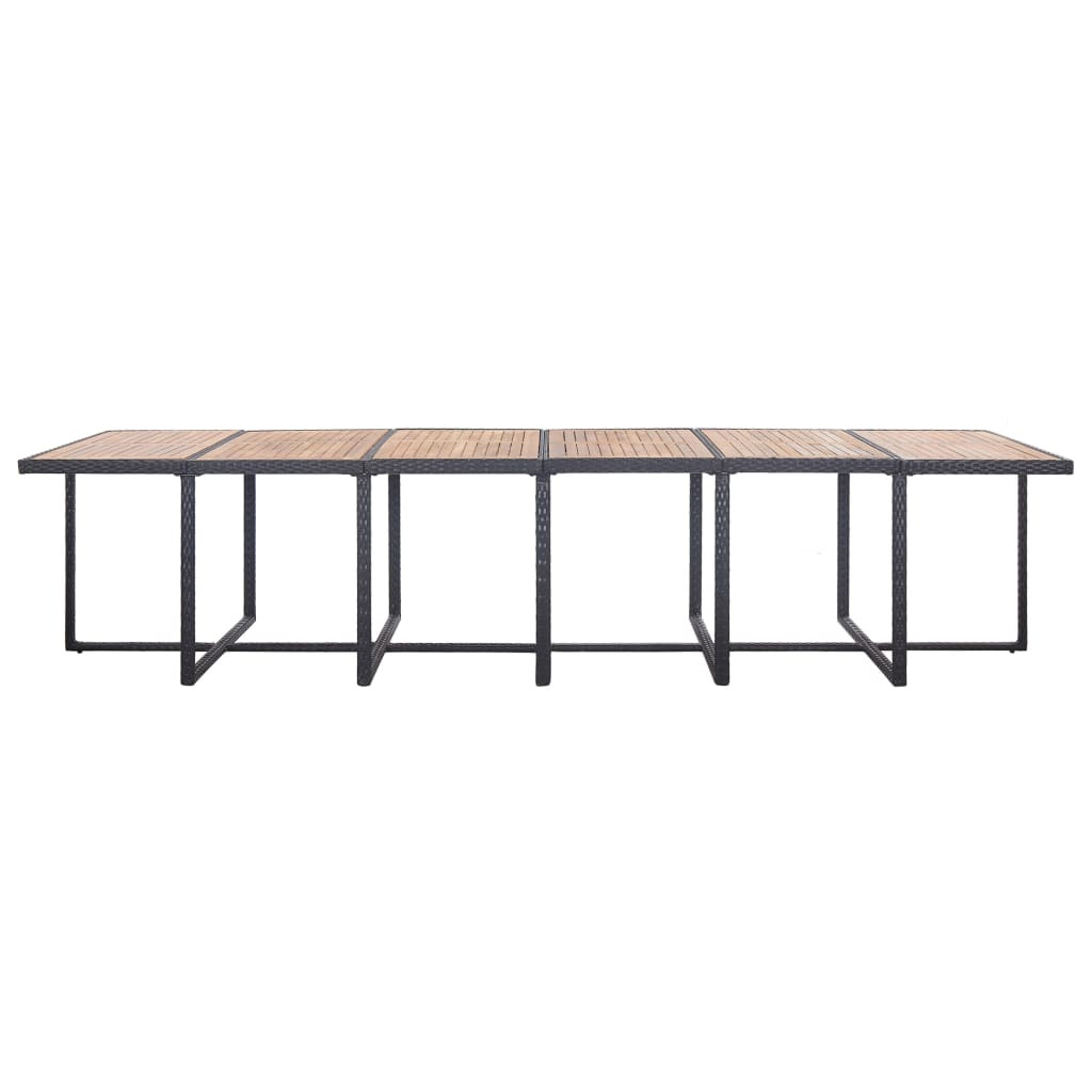Vidaxl Set Comedor De Jardín 17 Piezas Y Cojines Ratán Sintético Negro_5