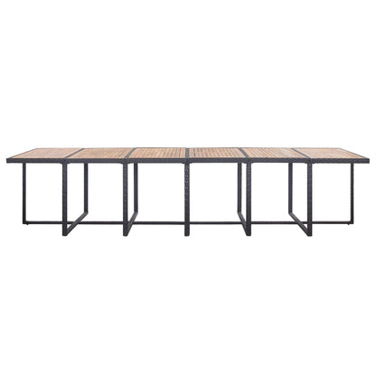Vidaxl Set Comedor De Jardín 17 Piezas Y Cojines Ratán Sintético Negro_5