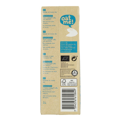 Embalagem de 6 unidades Original Oatly BIO Bebida de aveia 1L