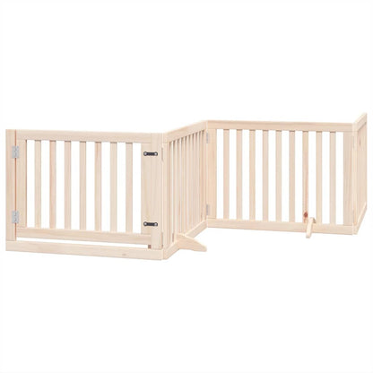 Vidaxl Puerta Para Perros Plegable 10 Paneles Madera De Álamo 800 Cm_0