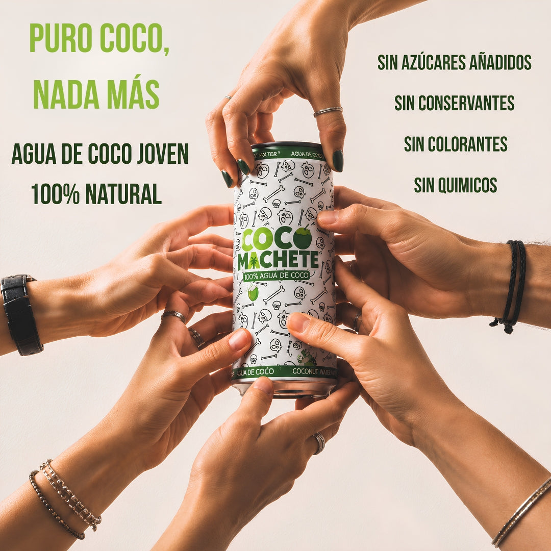 Agua De Coco Natural 100%, Pack 12 Latas X 310 Ml_1