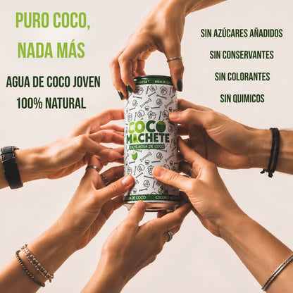 Agua De Coco Natural 100%, Pack 12 Latas X 310 Ml_1