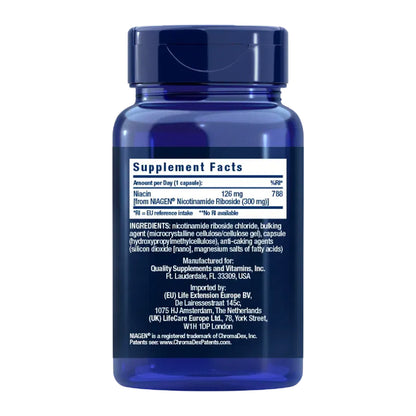 Fórmula para células NAD+ 300 mg, Life Extension 30 cápsulas