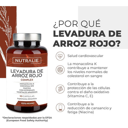 Nutralie Arroz Vermelho Fermentado com 2,9mg de Monacolina e Q10 90 Cápsulas