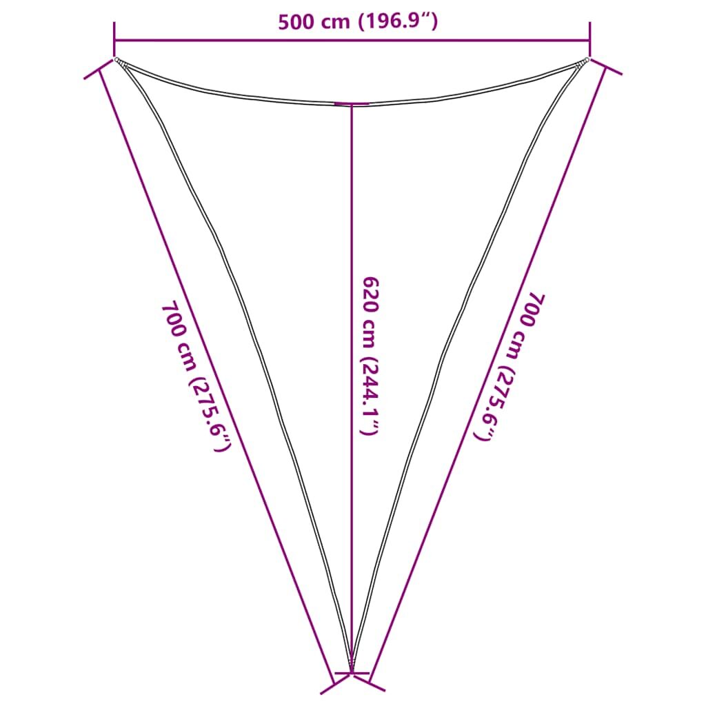 Vidaxl Toldo De Vela Hdpe Rojo 160 G/m² 5x7x7 M_2