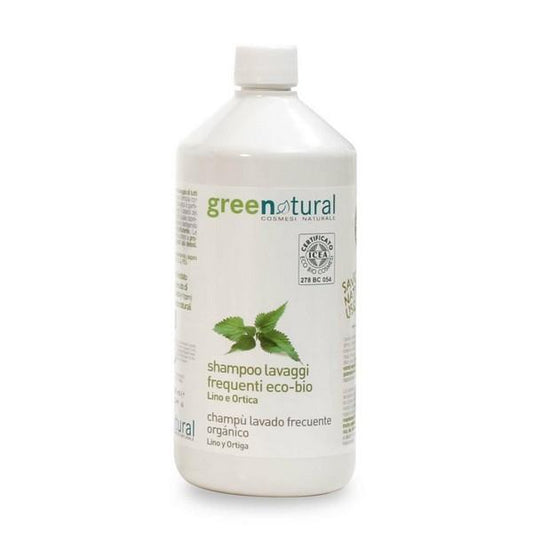 Champô de lavagem frequente de linho e urtiga Greenatural 1 L