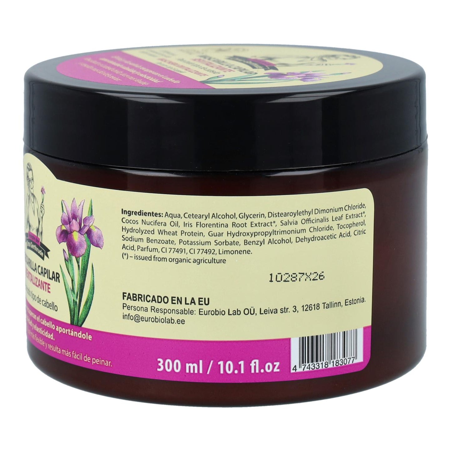 Máscara capilar revitalizante Oma Gertrude para cabelo normal, 300 ml