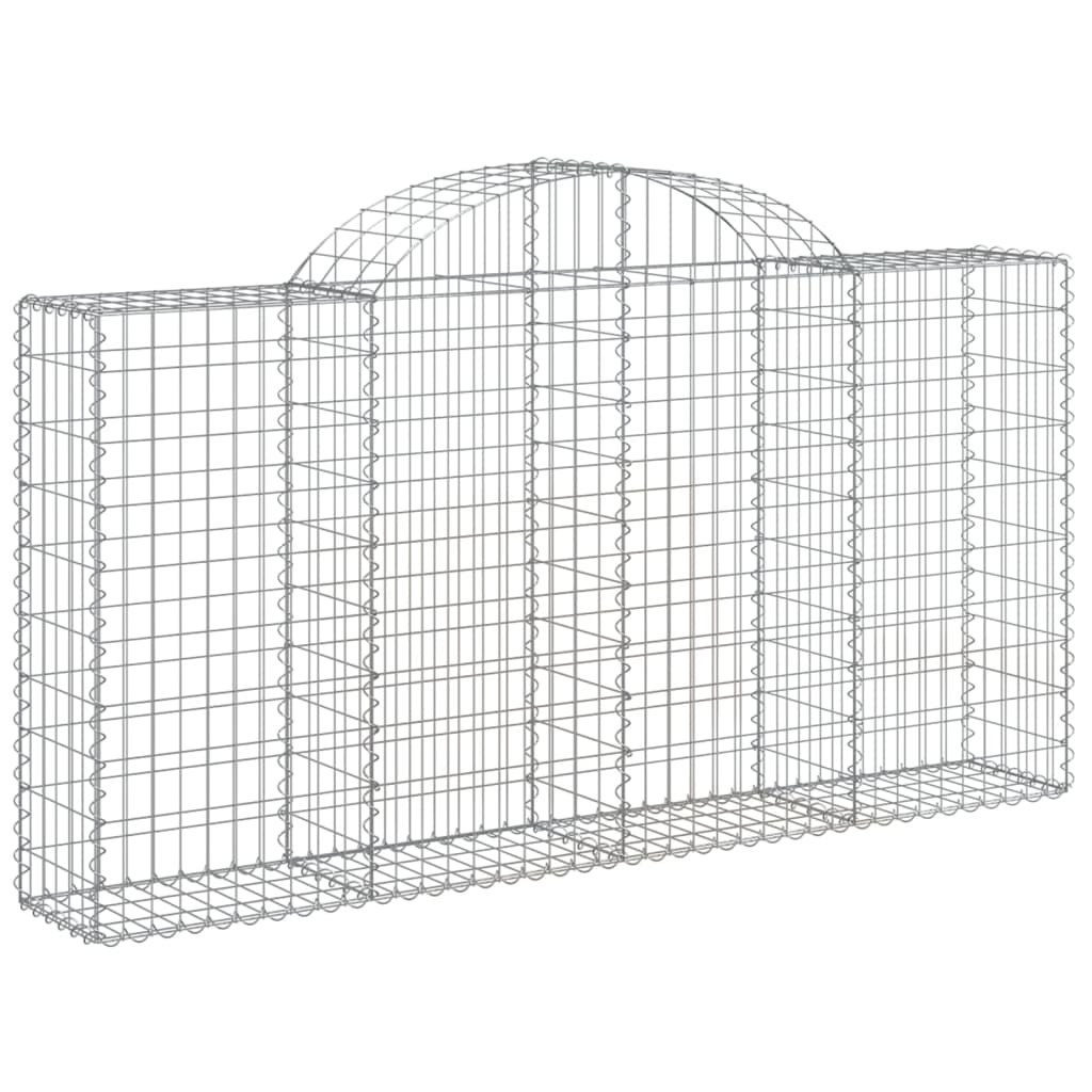 Cestas De Gaviones 2 Uds Forma De Arco Hierro 200x30x100/120 Cm_2