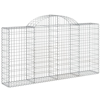 Cestas De Gaviones 2 Uds Forma De Arco Hierro 200x30x100/120 Cm_2